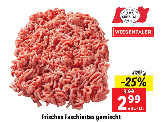 Frisches Faschiertes gemischt 