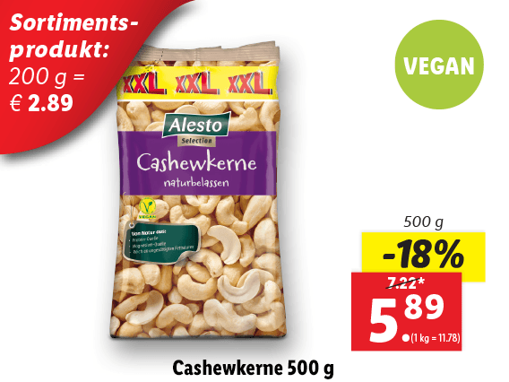  Cashewkerne 500 g