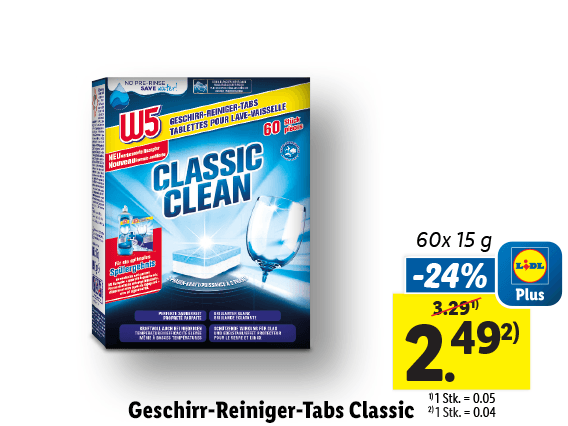 Geschirr-Reiniger-Tabs Classic 