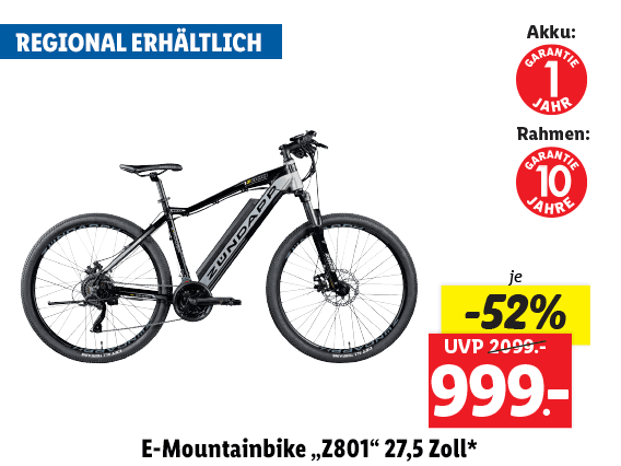 Zündapp E-Mountainbike „Z801“ 27,5 Zoll