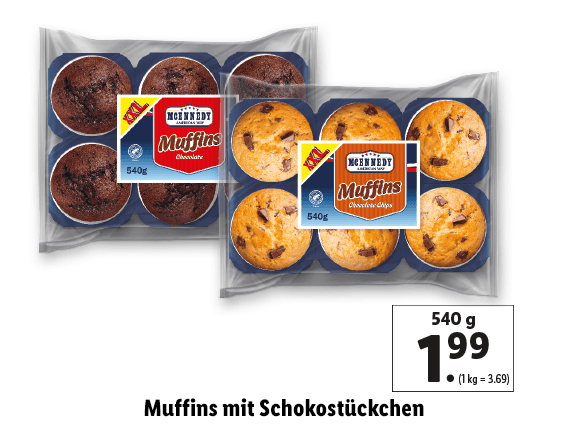  Muffins mit Schokostückchen 