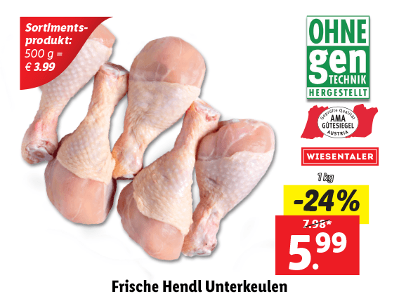  Frische Hendl Unterkeulen 