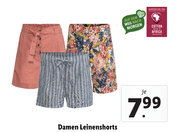 Damen Leinenshorts