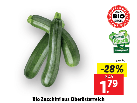  Bio Zucchini aus Oberösterreich 