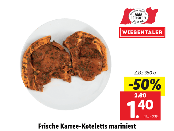  Frische Karree-Koteletts mariniert 