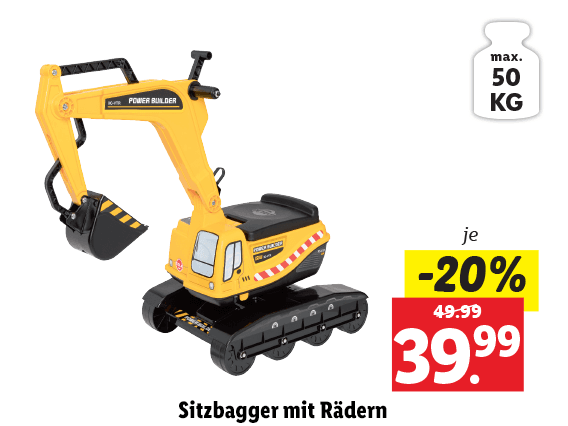 Falk® Sitzbagger mit Rädern 