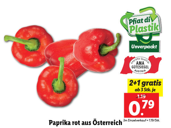 Paprika rot aus Österreich 