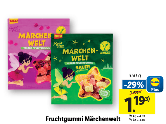 Fruchtgummi Märchenwelt 