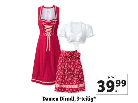 Damen Dirndl, 3-teilig 