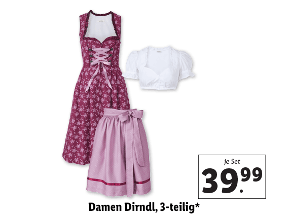 Damen Dirndl, 3-teilig 