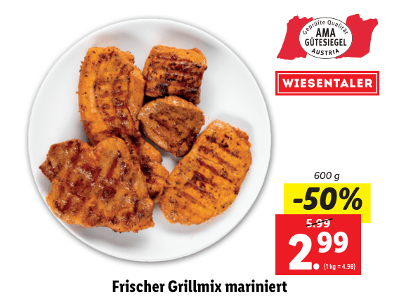 Frischer Grillmix mariniert 