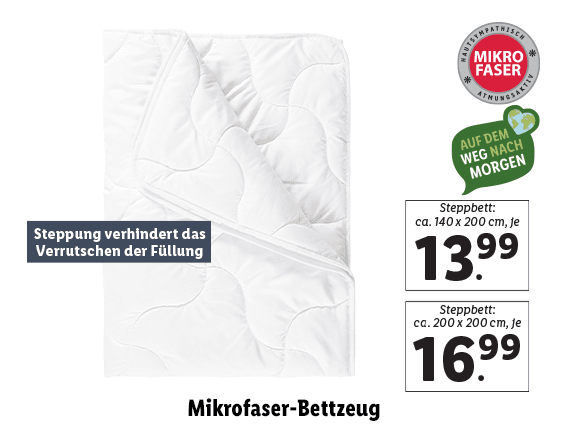Mikrofaser-Steppbett, ca. 200 x 200 cm 