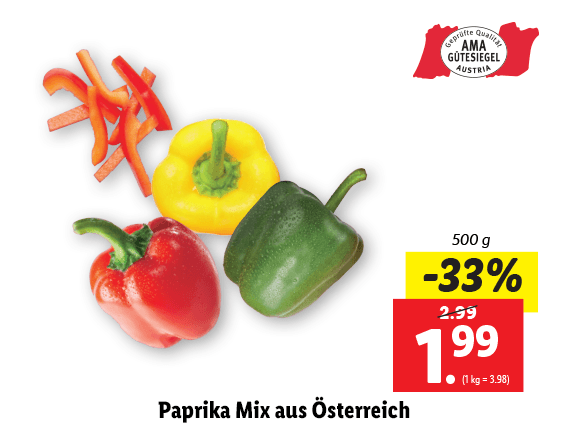  Paprika Mix aus Österreich 