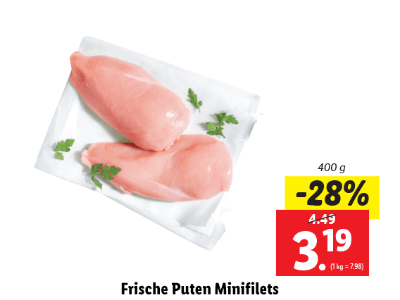  Frische Puten Minifilets 