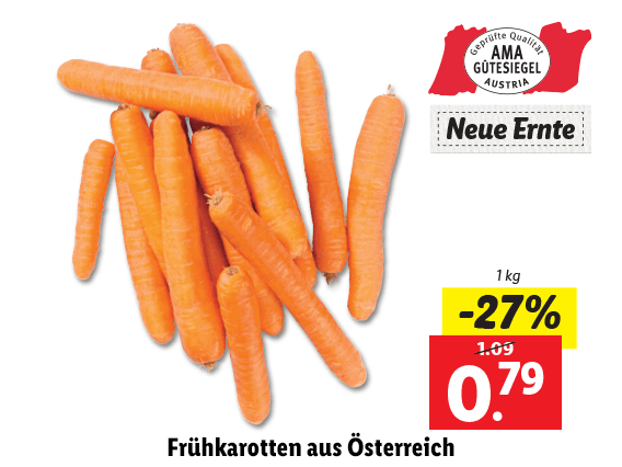 Frühkarotten aus Österreich