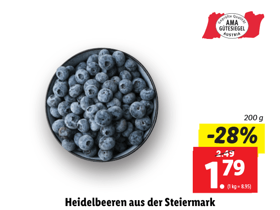 Heidelbeeren aus der Steiermark 