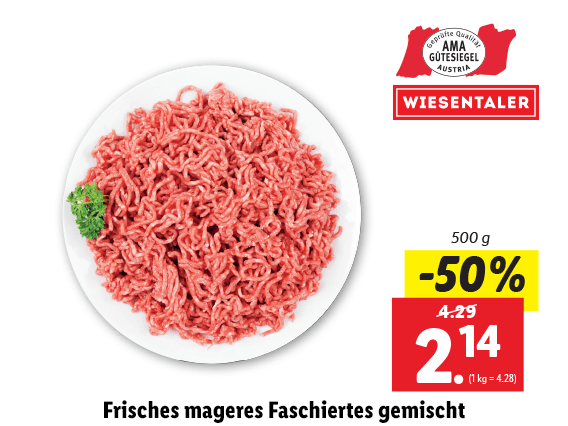 Frisches mageres Faschiertes gemischt 