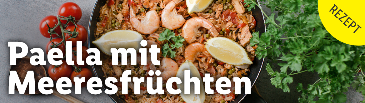 Paella mit Meeresfrüchten