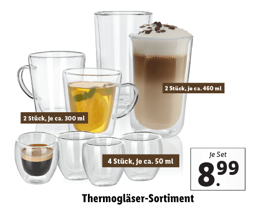 Thermogläser-Sortiment 