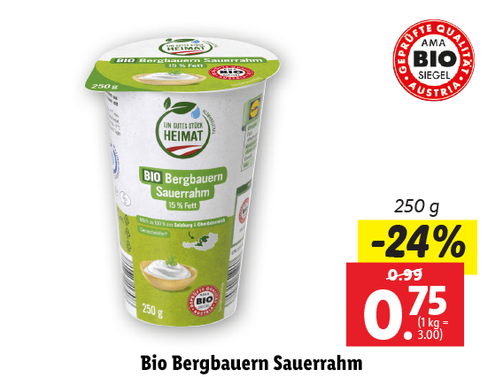 Bio Bergbauern Sauerrahm 