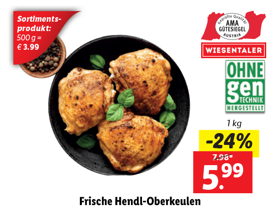 Frische Hendl-Oberkeulen 