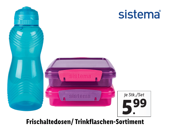 Sistema® Frischaltedosen/ Trinkflaschen-Sortiment 