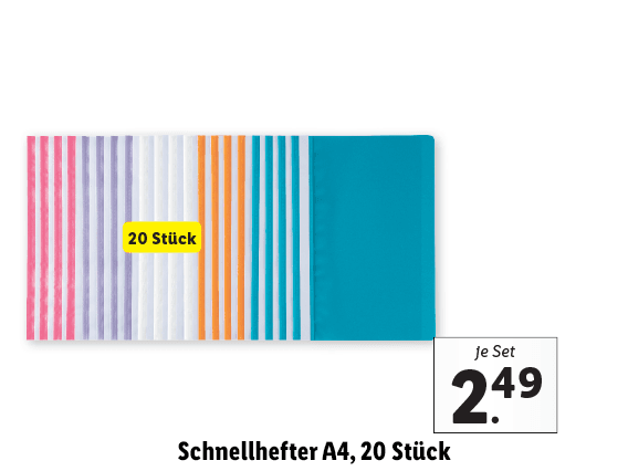 Schnellhefter A4, 20 Stück 