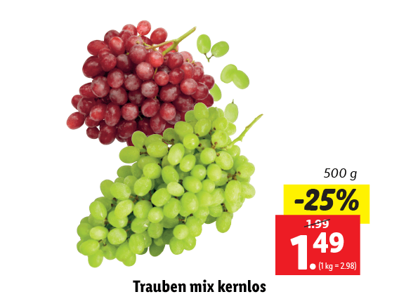 Trauben mix kernlos 