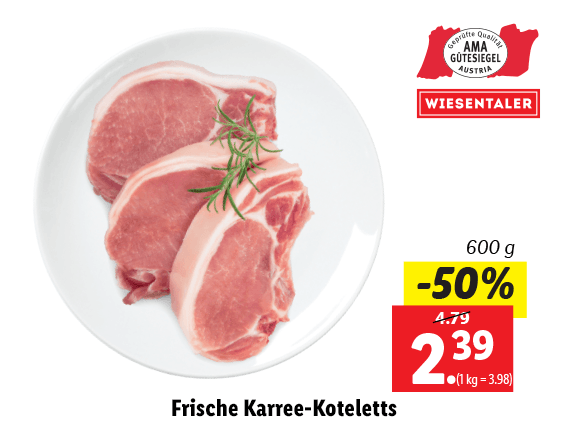 Frische Karree-Koteletts 