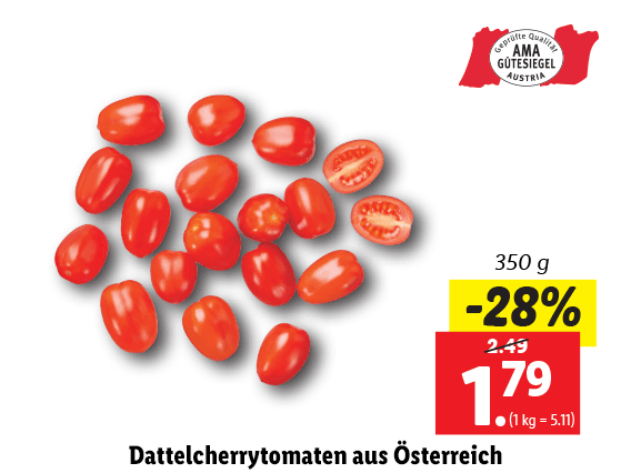 Dattelcherrytomaten aus Österreich 