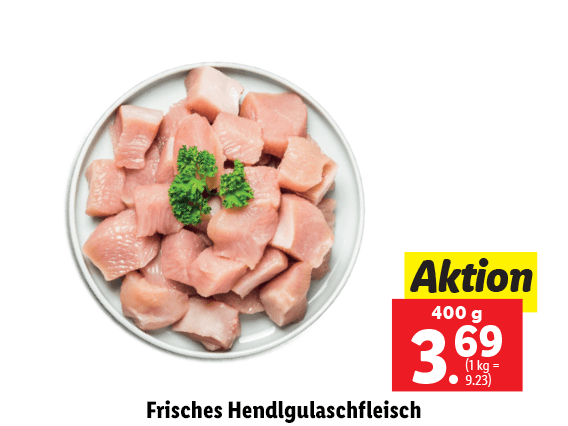 Frisches Hendlgulaschfleisch 