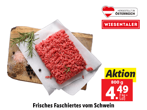 Frisches Faschiertes vom Schwein 