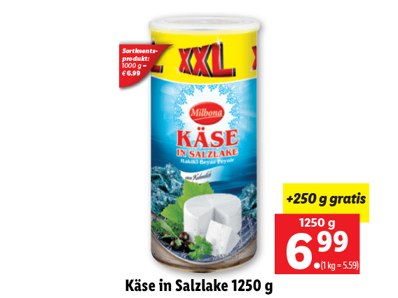 Käse in Salzlake 1250 g 