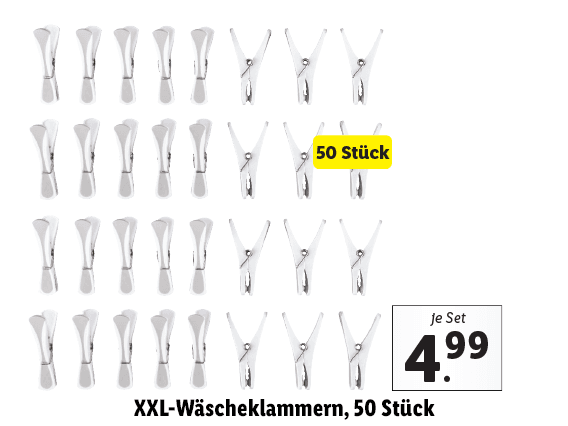 XXL-Wäscheklammern, 50 Stück