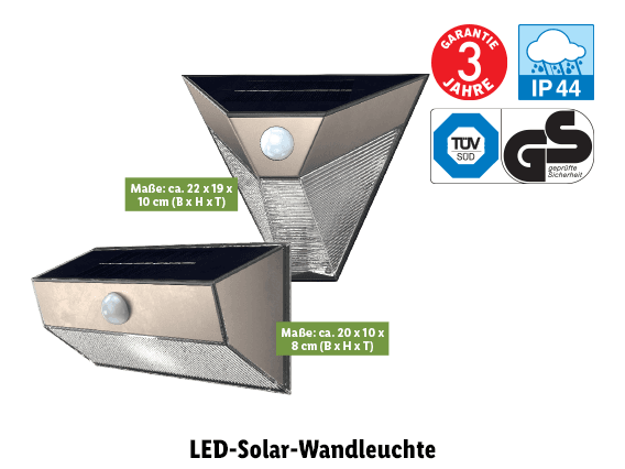 LED-Solar Wandleuchte