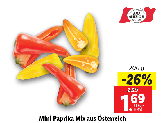 Mini Paprika Mix aus Österreich 