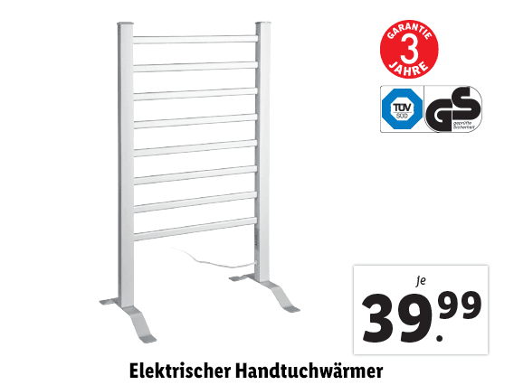 Elektrischer Handtuchwärmer 