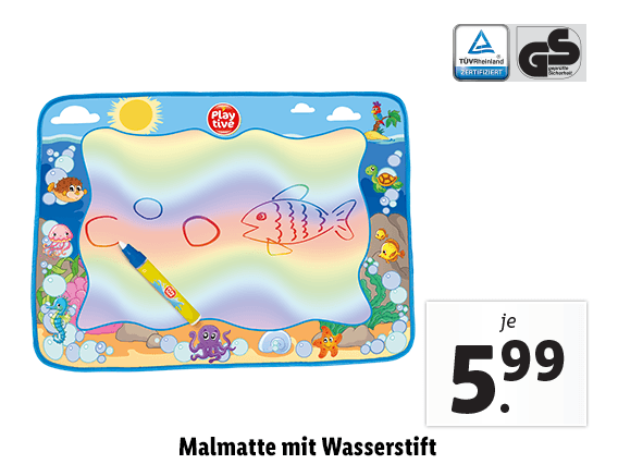 Malmatte mit Wasserstift 