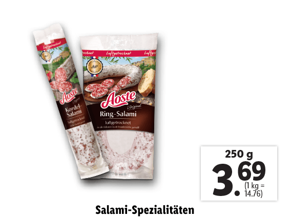 Aoste Salami-Spezialitäten 