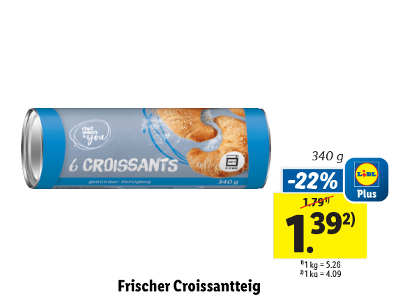  Frischer Croissantteig