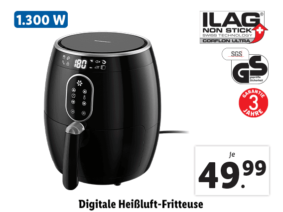 Digitale Heißluft-Fritteuse 