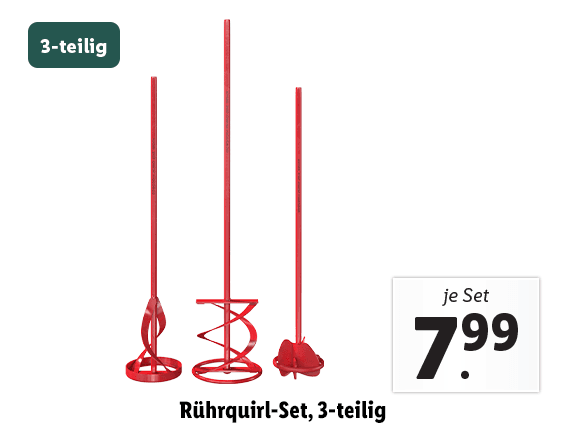  Rührquirl-Set, 3-teilig