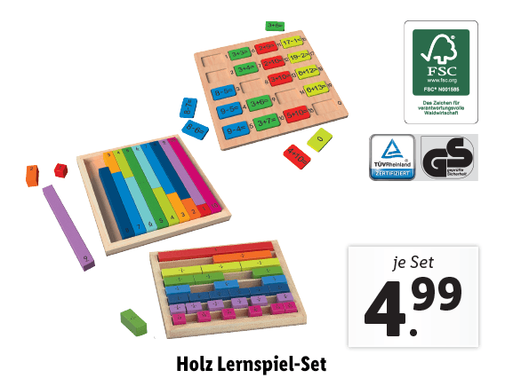 Holz Lernspiel-Set 
