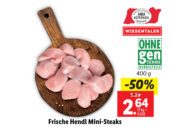 Frische Hendl Mini-Steaks