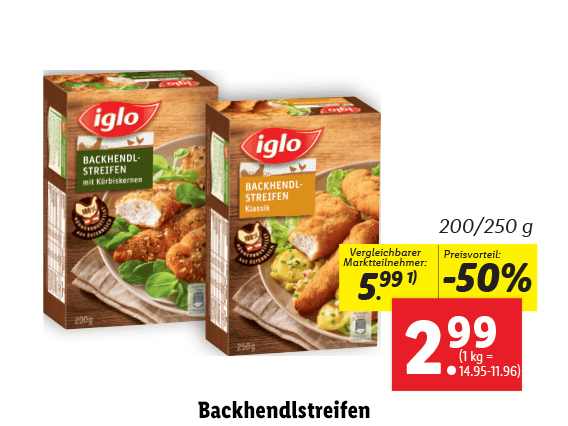 Iglo Backhendlstreifen 