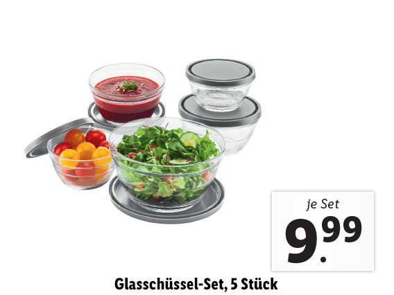  Glasschüssel-Set, 5 Stück 
