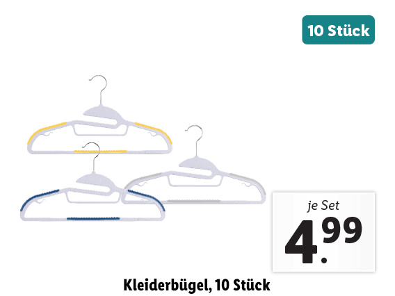  Kleiderbügel, 10 Stück 