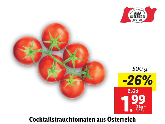 Cocktailstrauchtomaten aus Österreich 