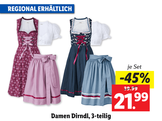 Damen Dirndl, 3-teilig