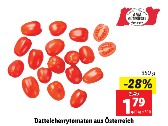 Birnen Dattelcherrytomaten aus Österreich 